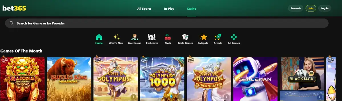 bet365 casino games ontario