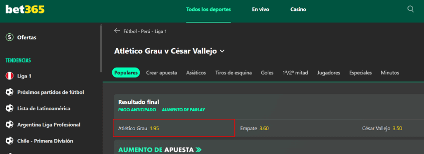 bet365 cómo apostar