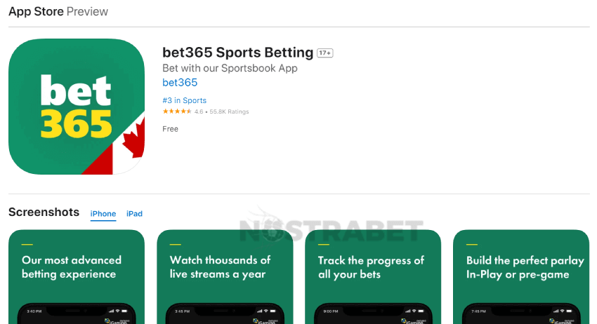 bet365 ios app store canada