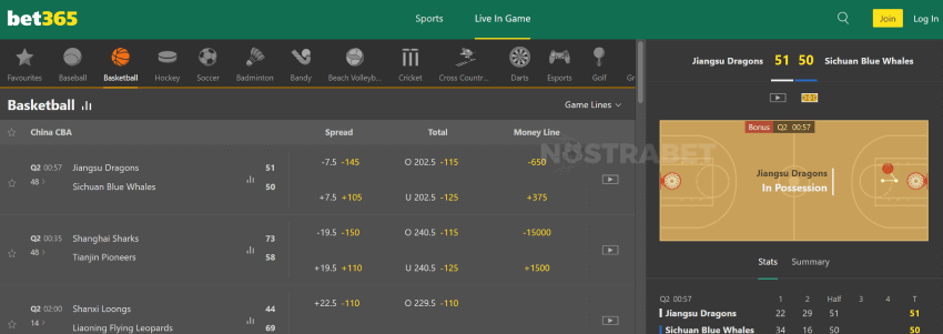 bet365 live betting canada
