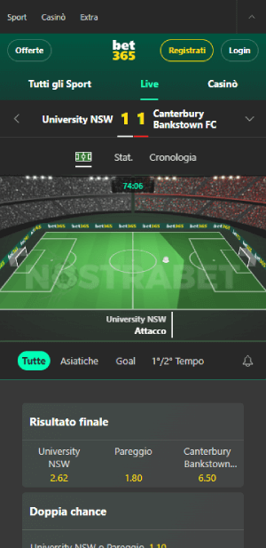 bet365 sport in diretta