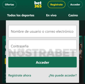 bet365 inicio de sesión