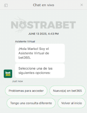 bet365 soporte por chat en vivo movil