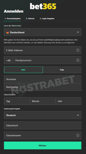 Bet365 Mobile Anmeldung