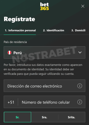 bet365 registro móvil