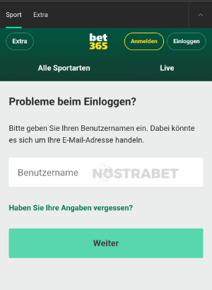 bet365 Passwort zurücksetzen