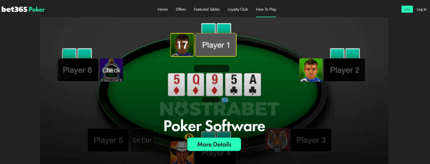 bet365 poker section play