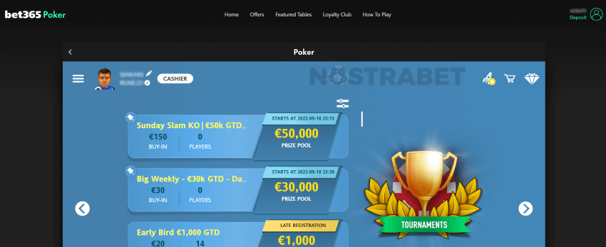 bet365 poker tournaments