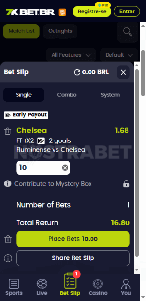 bet7k place a bet
