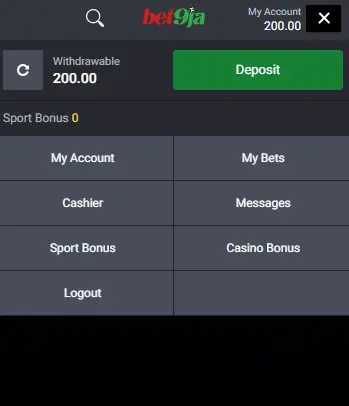 Bet9ja Account Details