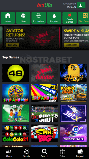 bet9ja casino games on mobile
