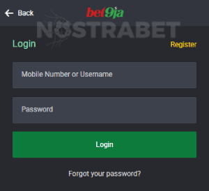 bet9ja login steps