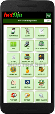 bet9ja old android app menu