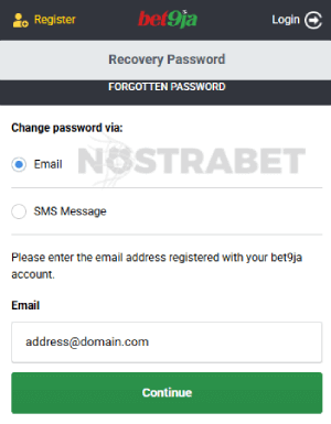 bet9ja password reset