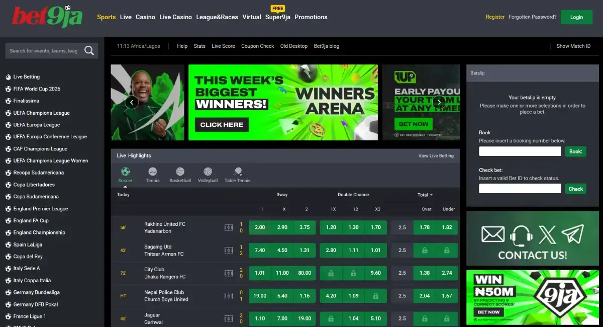 bet9ja sports betting