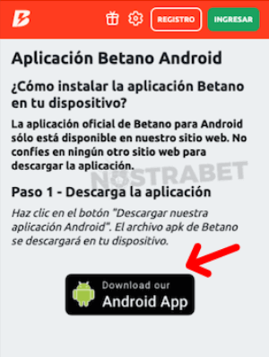 Betano Android app descargar