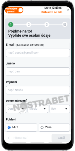 Registrace beta na android