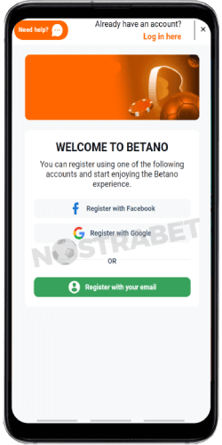 Betano Canada Registration Android