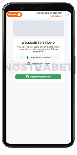 betano registration steps on android