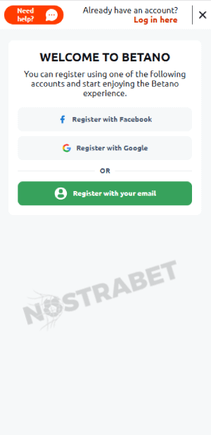 betano registration