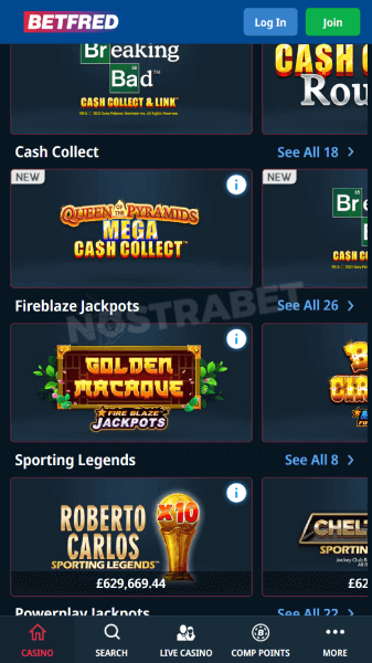 betfred casino games mobile
