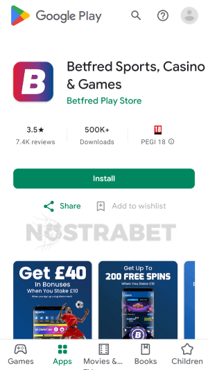 betfred google play download