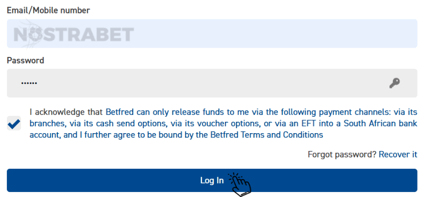 betfred login