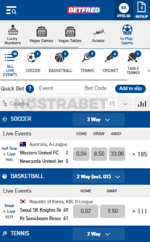 betfred live betting