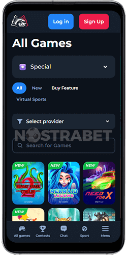 BetFury Casino Special Games Android