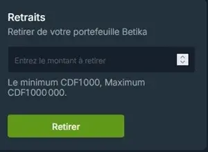 betika méthodes de retrait