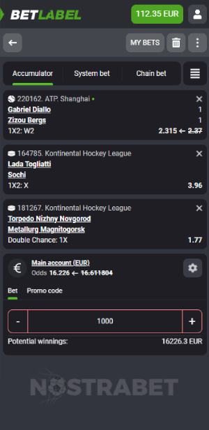 BetLabel betslip