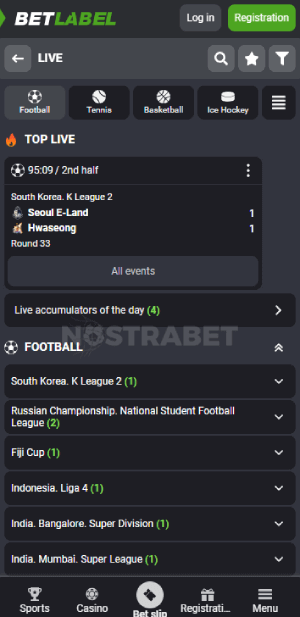 BetLabel live betting