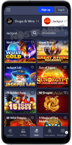 Betmaster Casino Jackpots on Android