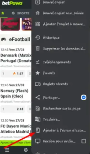 BetPawa Android app télécharger