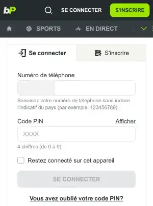 BetPawa mobile connexion