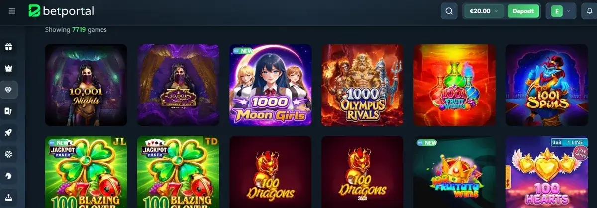 betportal casino games