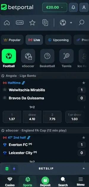 betportal live betting