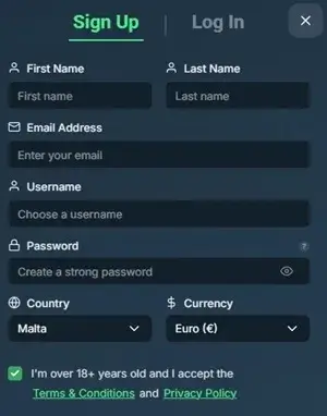 betportal register steps