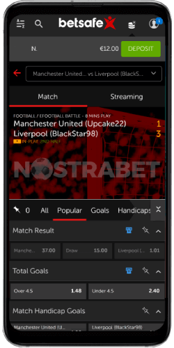 Betsafe mobile in-play betting