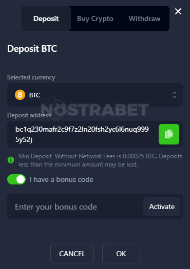 betsio bonus code enter