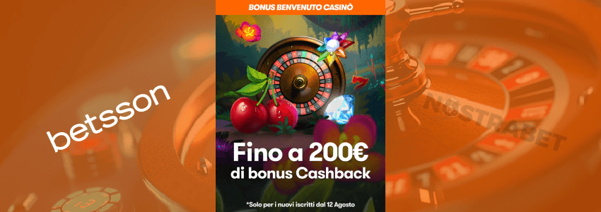 bonus di benvenuto del casinò betsson