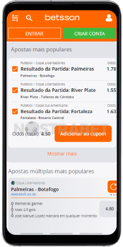 betsson versão móvel