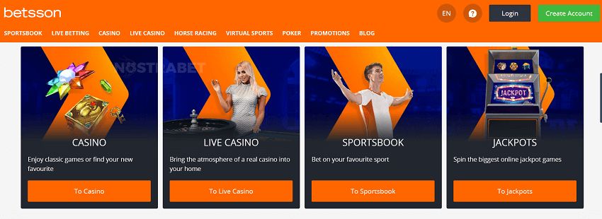 Betsson website