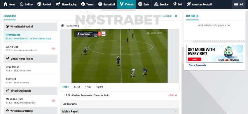 betstars virtual sports - football