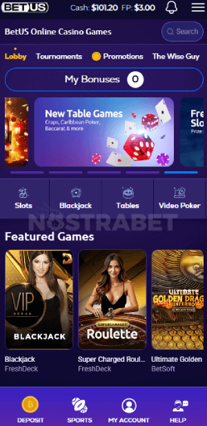 BetUS Casino Games
