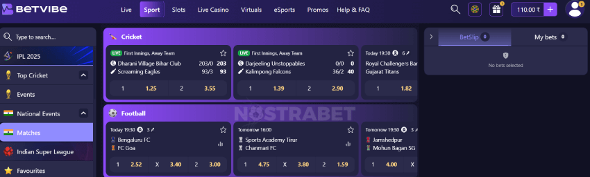betvibe sports betting coverage