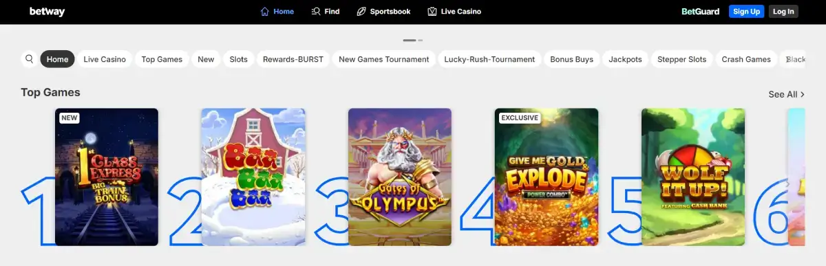 betway casino games ontario