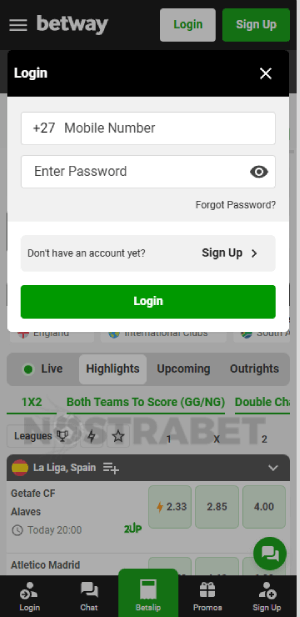 betway login on app