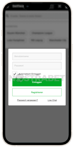 Betway-Login für iOS-App