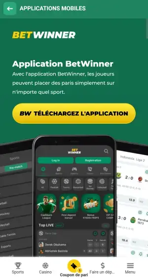Betwinner téléchargement de l'application Android